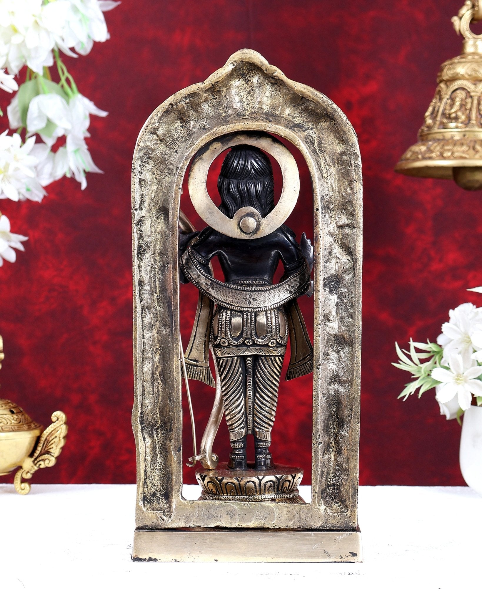 Pure Brass Superfine Ayodhya Ram Lalla Idol - 12" black edition - Budhshiv.com