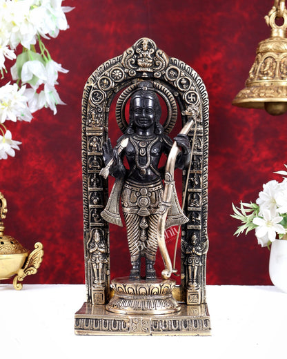 Pure Brass Superfine Ayodhya Ram Lalla Idol - 12" black edition - Budhshiv.com