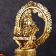 Pure Brass Superfine Ayyappa Swamy Idol - 12" - Budhshiv.com