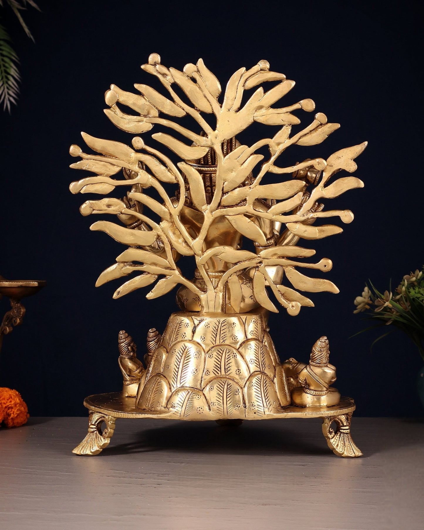 Pure Brass Superfine Dakshinamurthy Shiva 14" - Budhshiv.com
