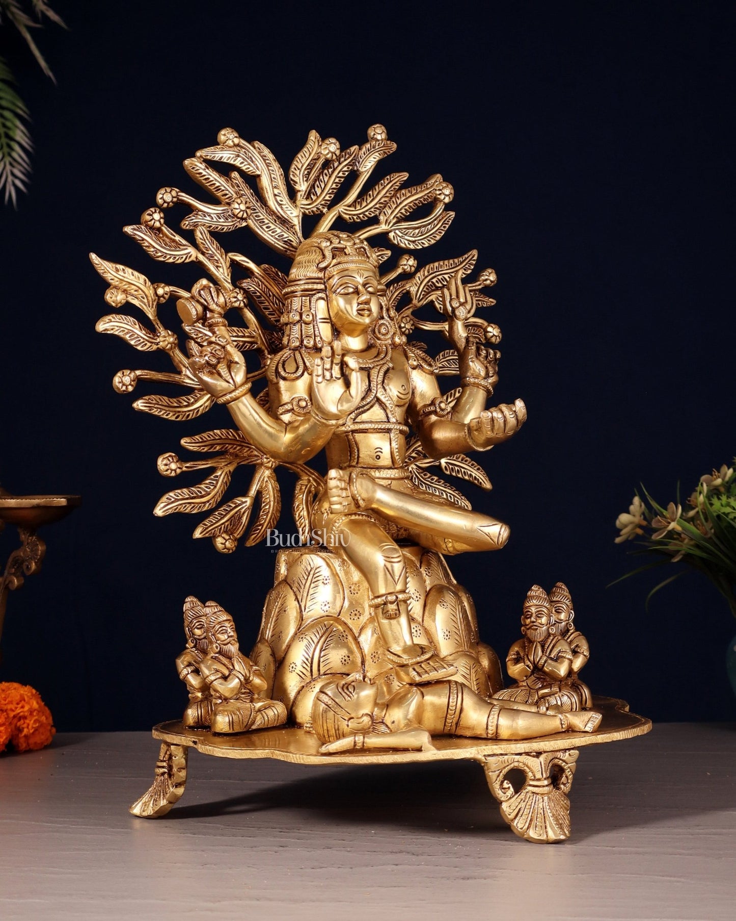 Pure Brass Superfine Dakshinamurthy Shiva 14" - Budhshiv.com