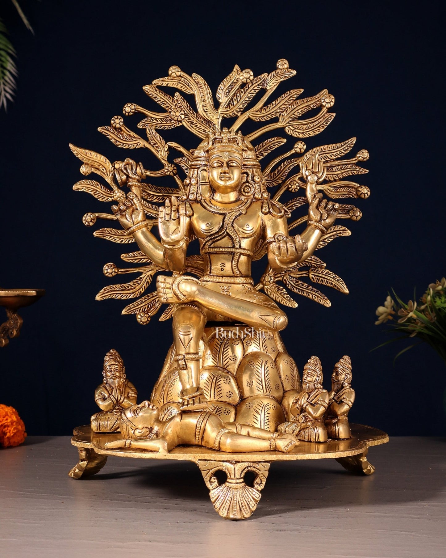 Pure Brass Superfine Dakshinamurthy Shiva 14" - Budhshiv.com