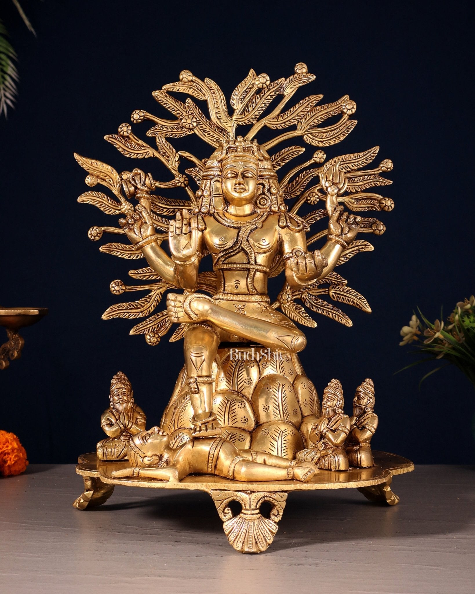 Pure Brass Superfine Dakshinamurthy Shiva 14" - Budhshiv.com