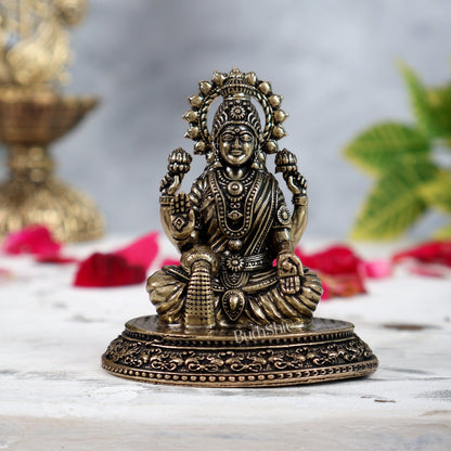 Pure Brass superfine Lakshmi Idol 3" - Budhshiv.com