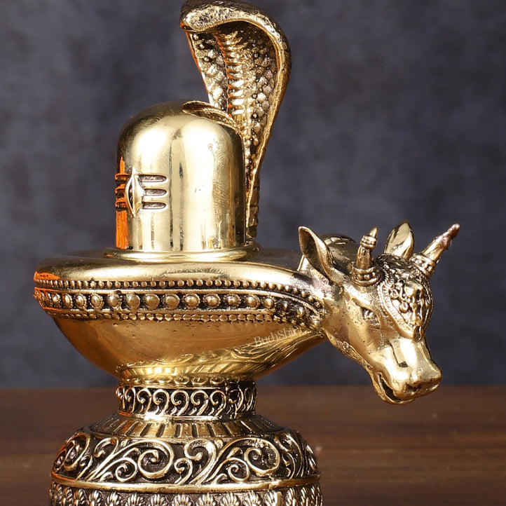 Pure Brass Superfine Lord Shiva Lingam - 5 Inch - Budhshiv.com