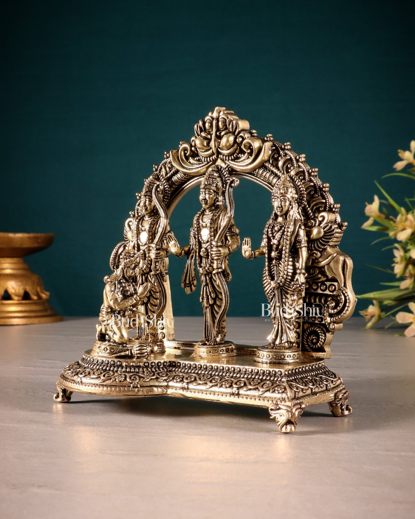 Pure Brass Superfine Ram Darbar Idol Set 4 inch - Budhshiv.com