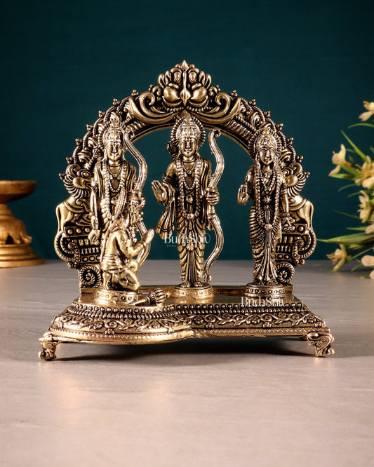 Pure Brass Superfine Ram Darbar Idol Set 4 inch - Budhshiv.com