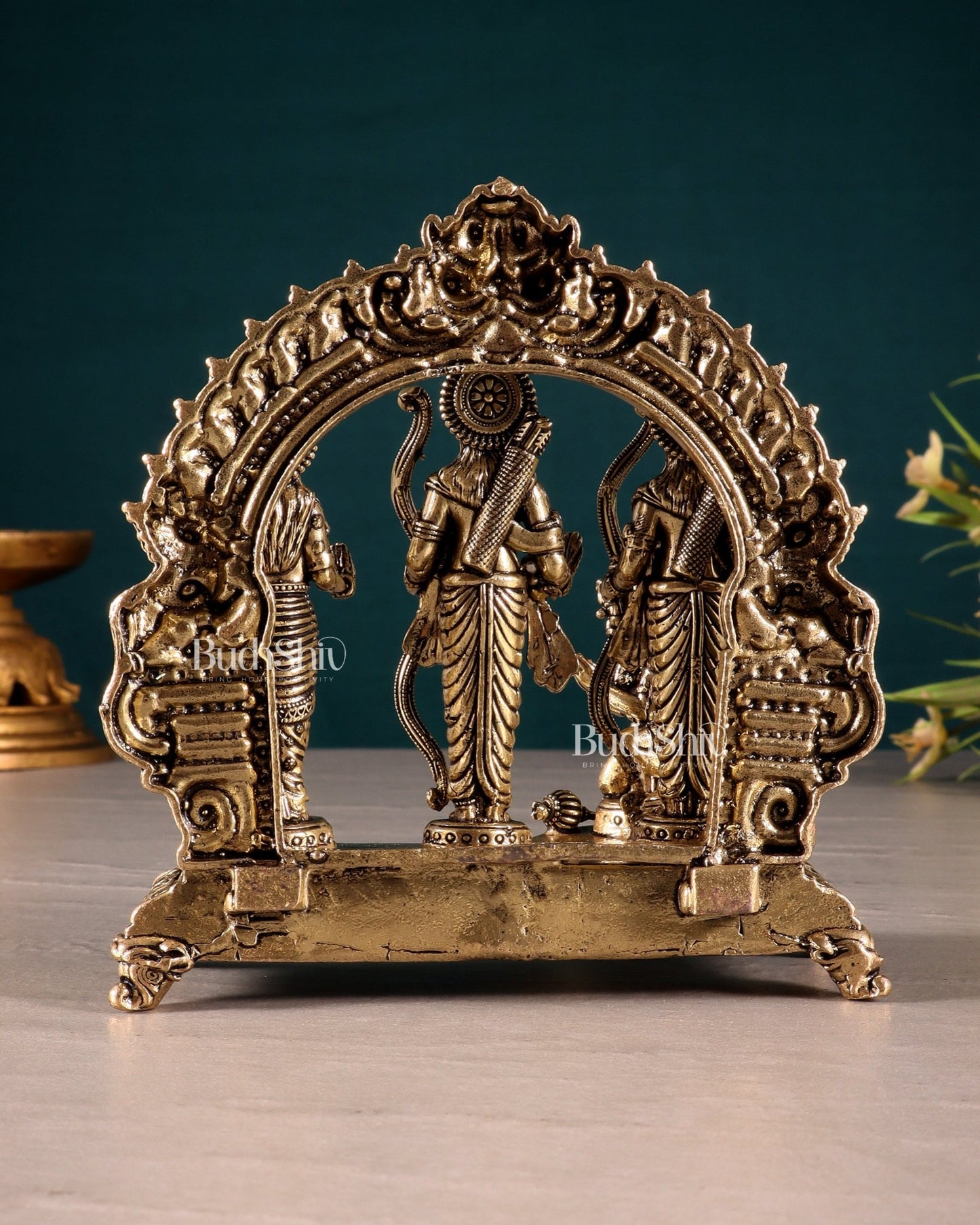 Pure Brass Superfine Ram Darbar Idol Set 4 inch - Budhshiv.com