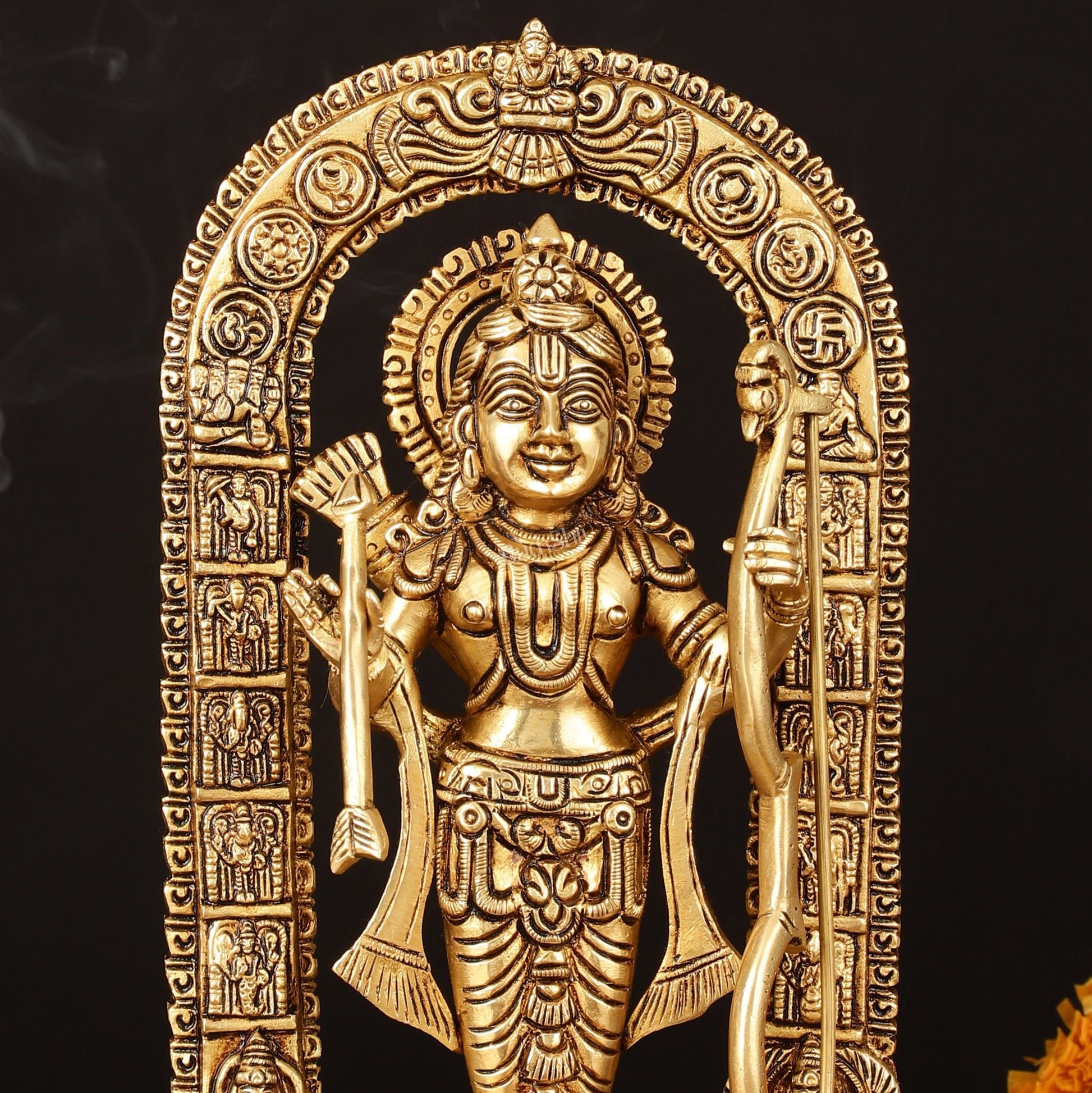 Pure Brass Superfine Ram Lalla Statue - 10" Divine Sculpture - Budhshiv.com