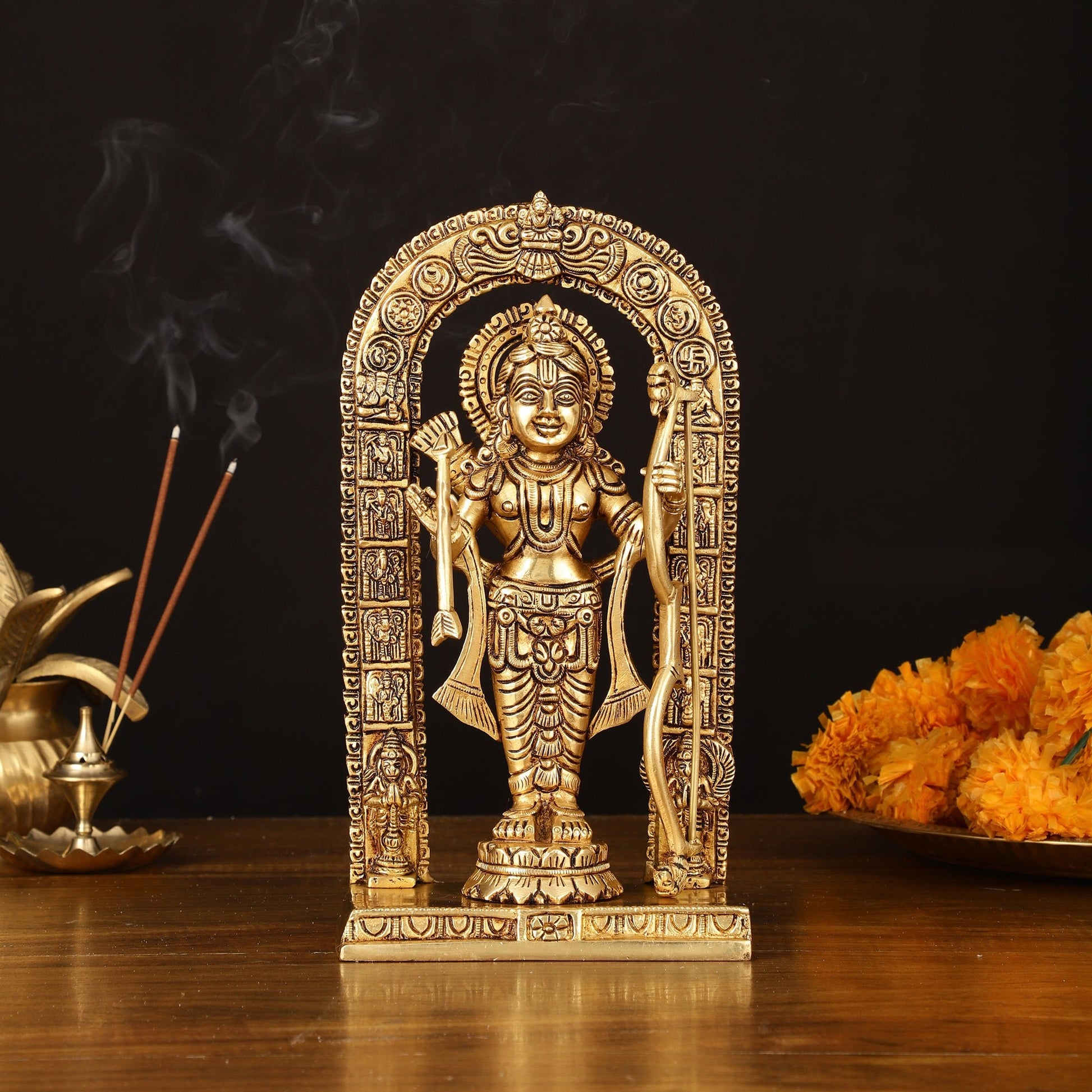 Pure Brass Superfine Ram Lalla Statue - 10" Divine Sculpture - Budhshiv.com