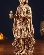 Pure Brass Swaminarayan Sahajanand Swami Superfine Idol – 7 Inch - Budhshiv.com