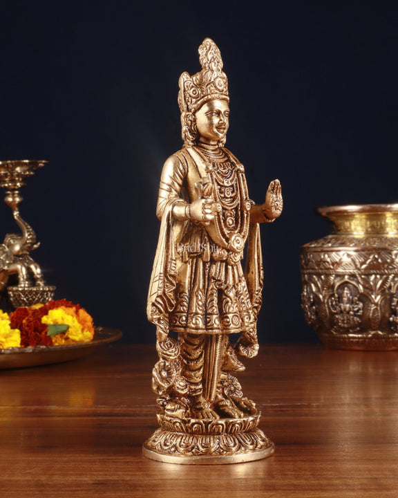 Pure Brass Swaminarayan Sahajanand Swami Superfine Idol – 7 Inch - Budhshiv.com