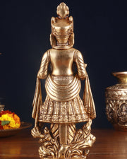 Pure Brass Swaminarayan Sahajanand Swami Superfine Idol – 7 Inch - Budhshiv.com