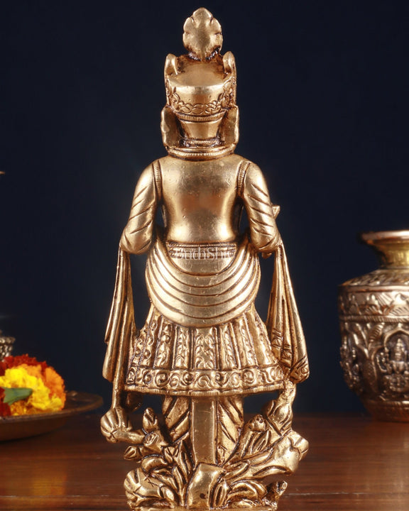 Pure Brass Swaminarayan Sahajanand Swami Superfine Idol – 7 Inch - Budhshiv.com