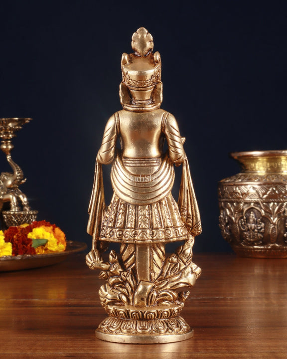 Pure Brass Swaminarayan Sahajanand Swami Superfine Idol – 7 Inch - Budhshiv.com