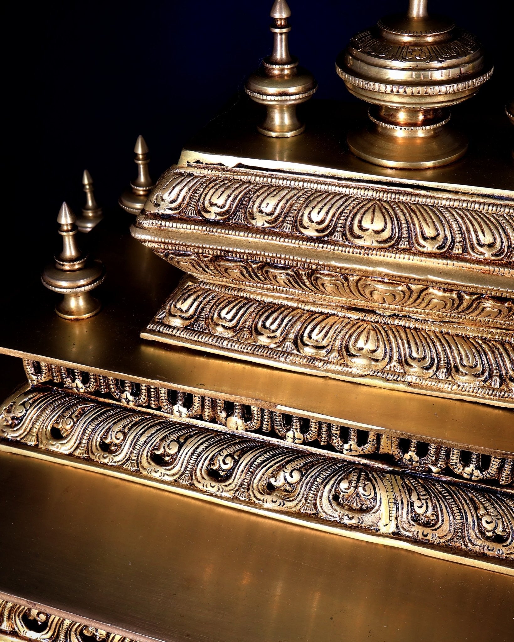 Pure Brass Temple – Large Size for Home Mandir 38 inch - Budhshiv.com