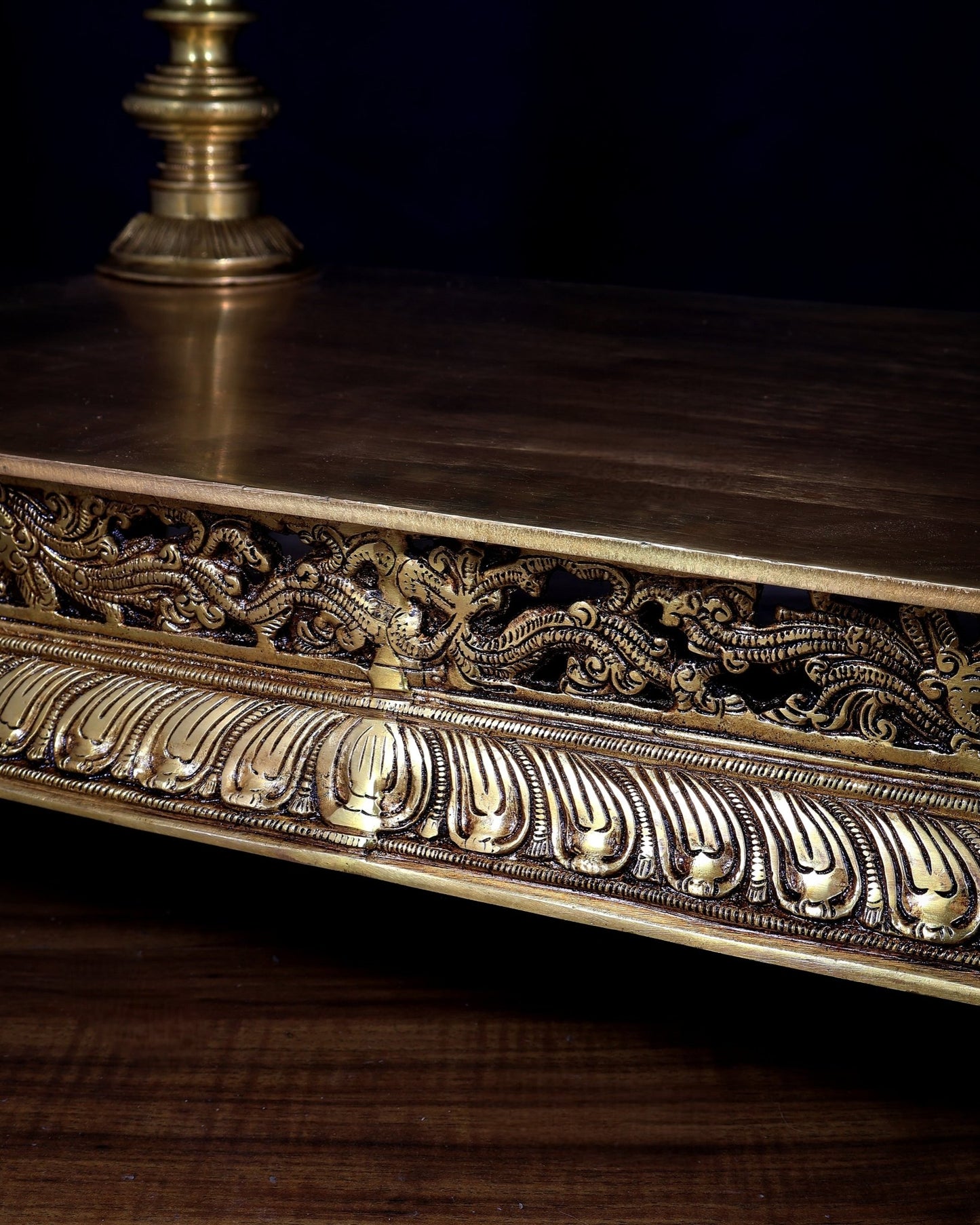 Pure Brass Temple – Large Size for Home Mandir 38 inch - Budhshiv.com