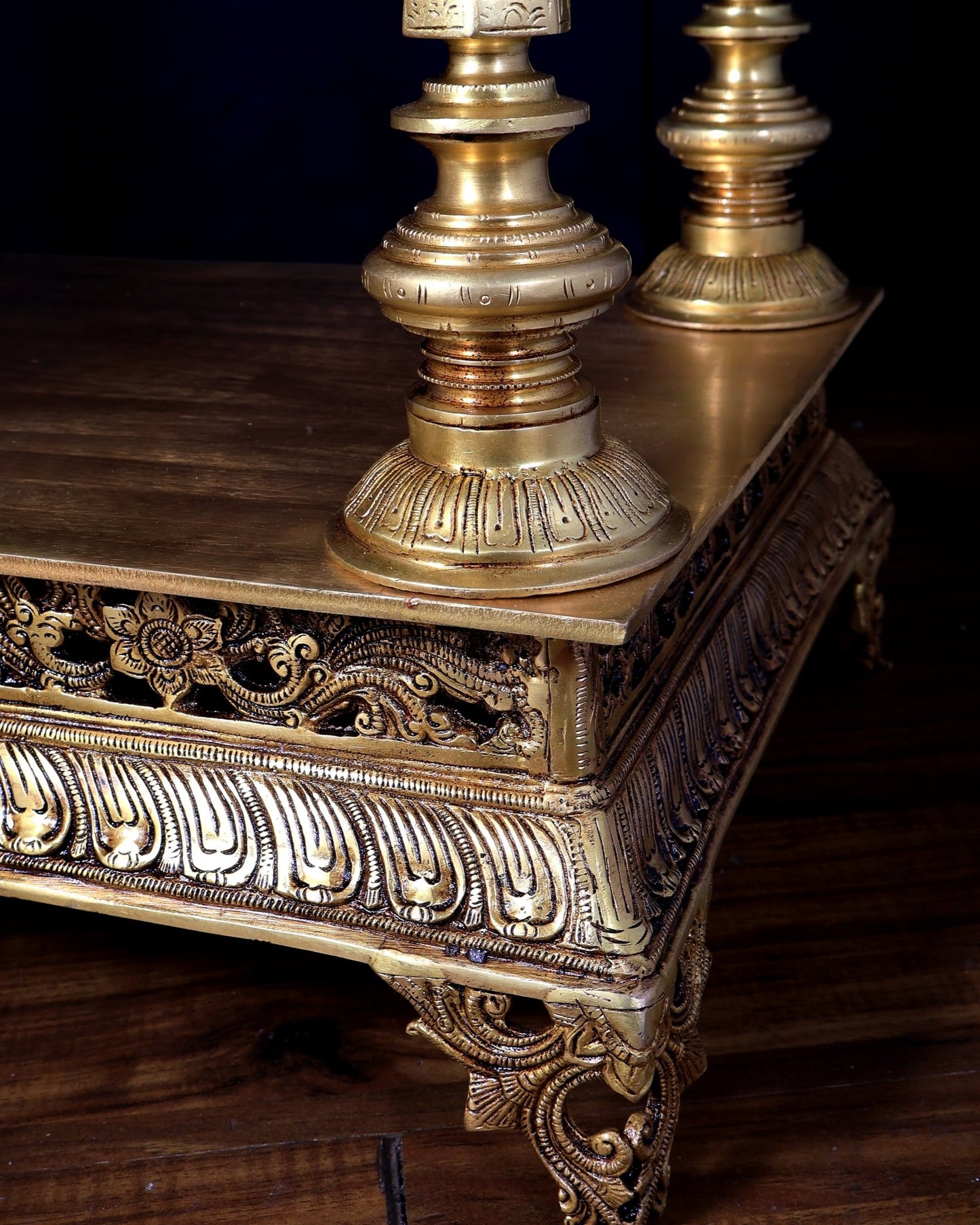 Pure Brass Temple – Large Size for Home Mandir 38 inch - Budhshiv.com