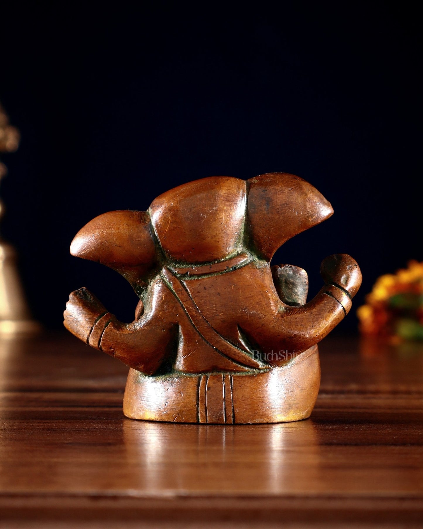 Pure Brass Tiny Appu Ganesha Miniature Idol – 2.5 " - Budhshiv.com