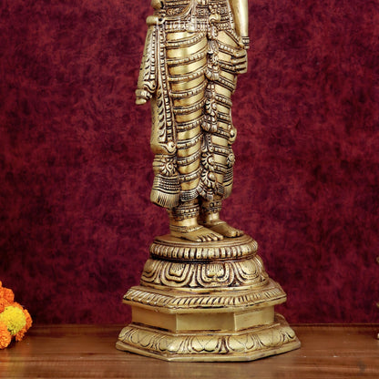Pure Brass Tirupati Balaji Idol 33" - Budhshiv.com