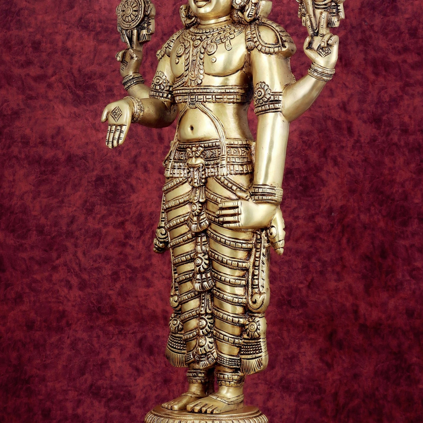 Pure Brass Tirupati Balaji Idol 33" - Budhshiv.com