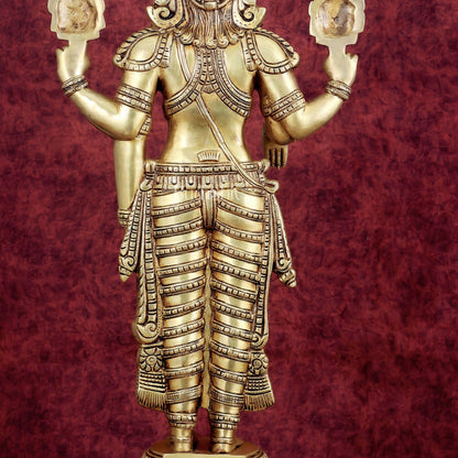 Pure Brass Tirupati Balaji Idol 33" - Budhshiv.com