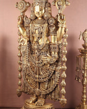 Pure Brass Tirupati Balaji Idol - 48" - Budhshiv.com