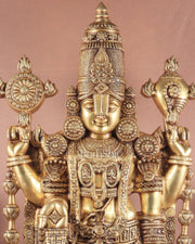 Pure Brass Tirupati Balaji Idol - 48" - Budhshiv.com
