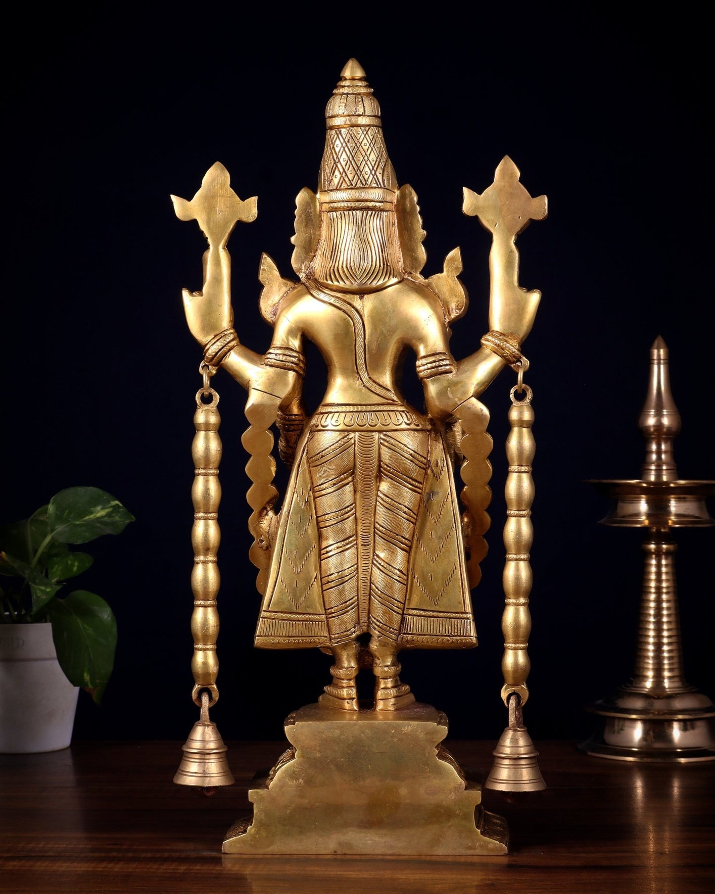 Pure Brass Tirupati Balaji Statue 17 inch - Budhshiv.com