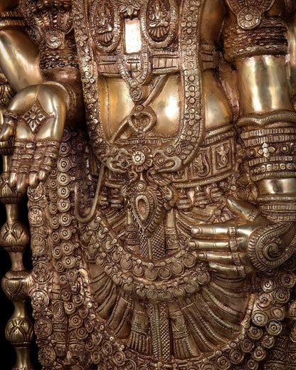 Pure Brass Tirupati Balaji Statue - 48" full body - Budhshiv.com