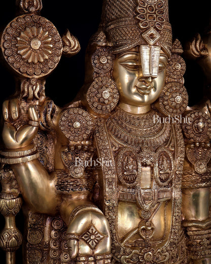 Pure Brass Tirupati Balaji Statue - 48" full body - Budhshiv.com