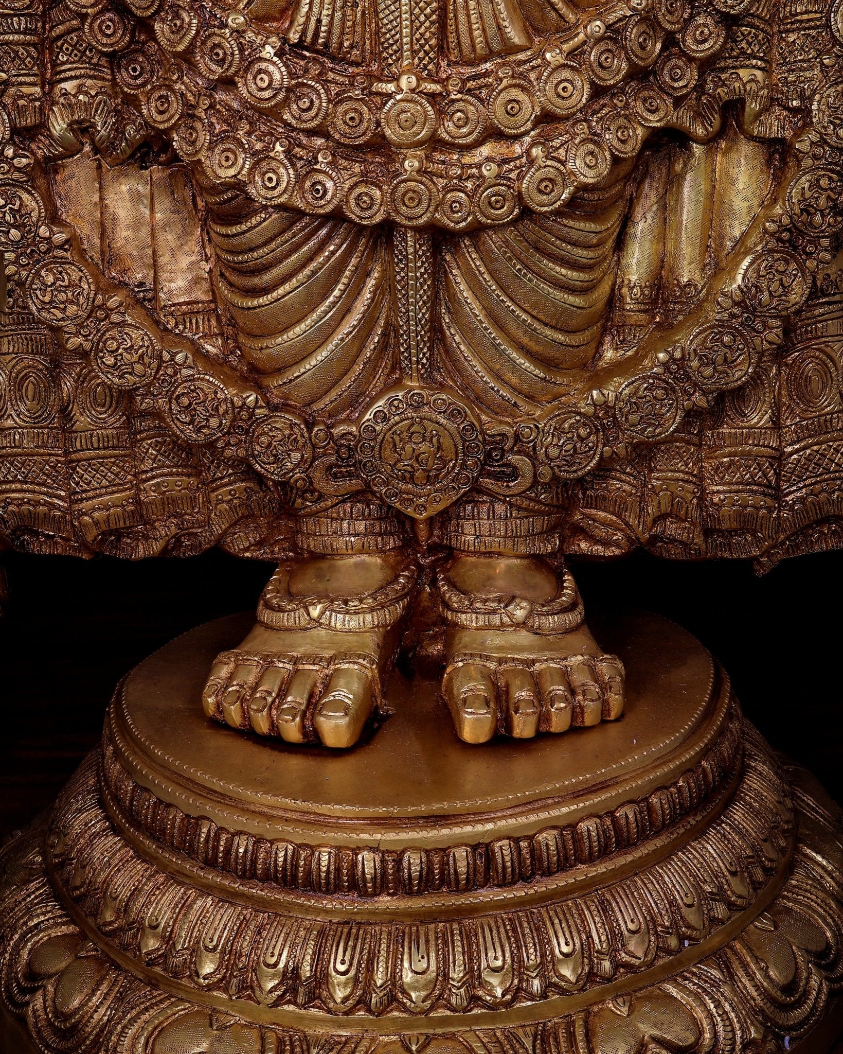Pure Brass Tirupati Balaji Statue - 48" full body - Budhshiv.com