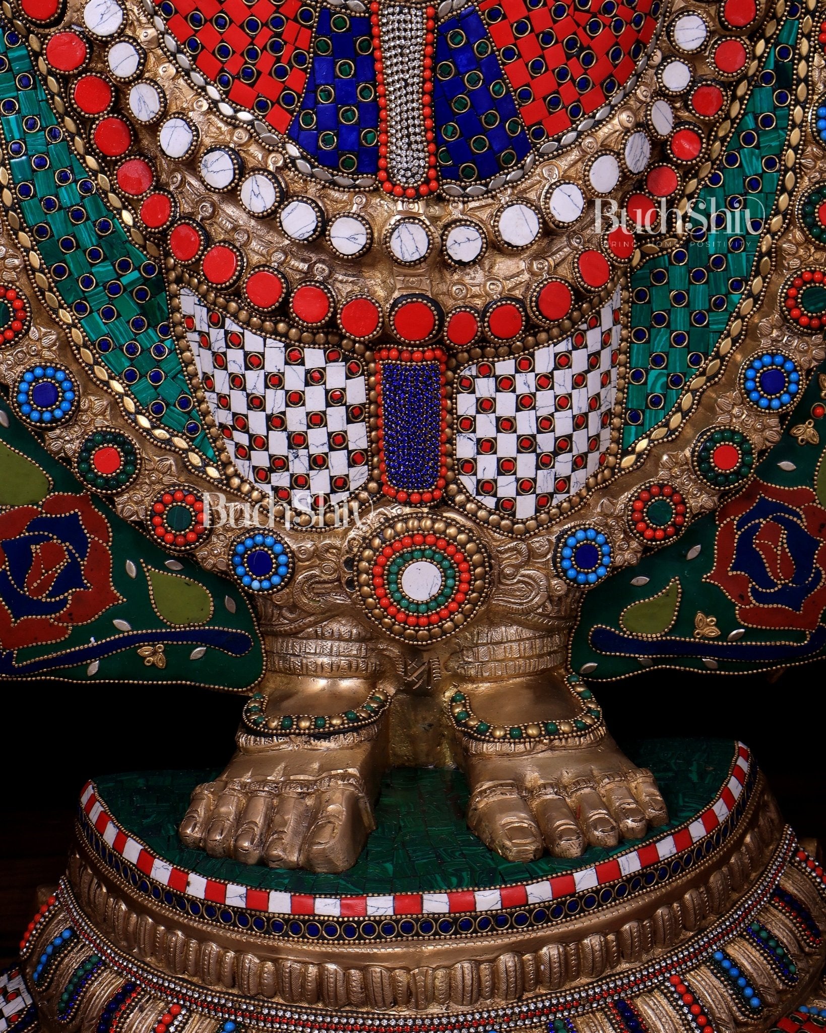 Pure Brass Tirupati Balaji statue | Lord Venkateshwara's Divine Form | 48 inch - Budhshiv.com