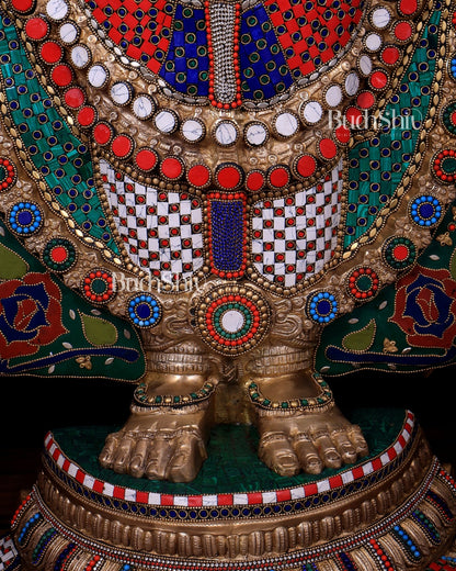 Pure Brass Tirupati Balaji statue | Lord Venkateshwara's Divine Form | 48 inch - Budhshiv.com
