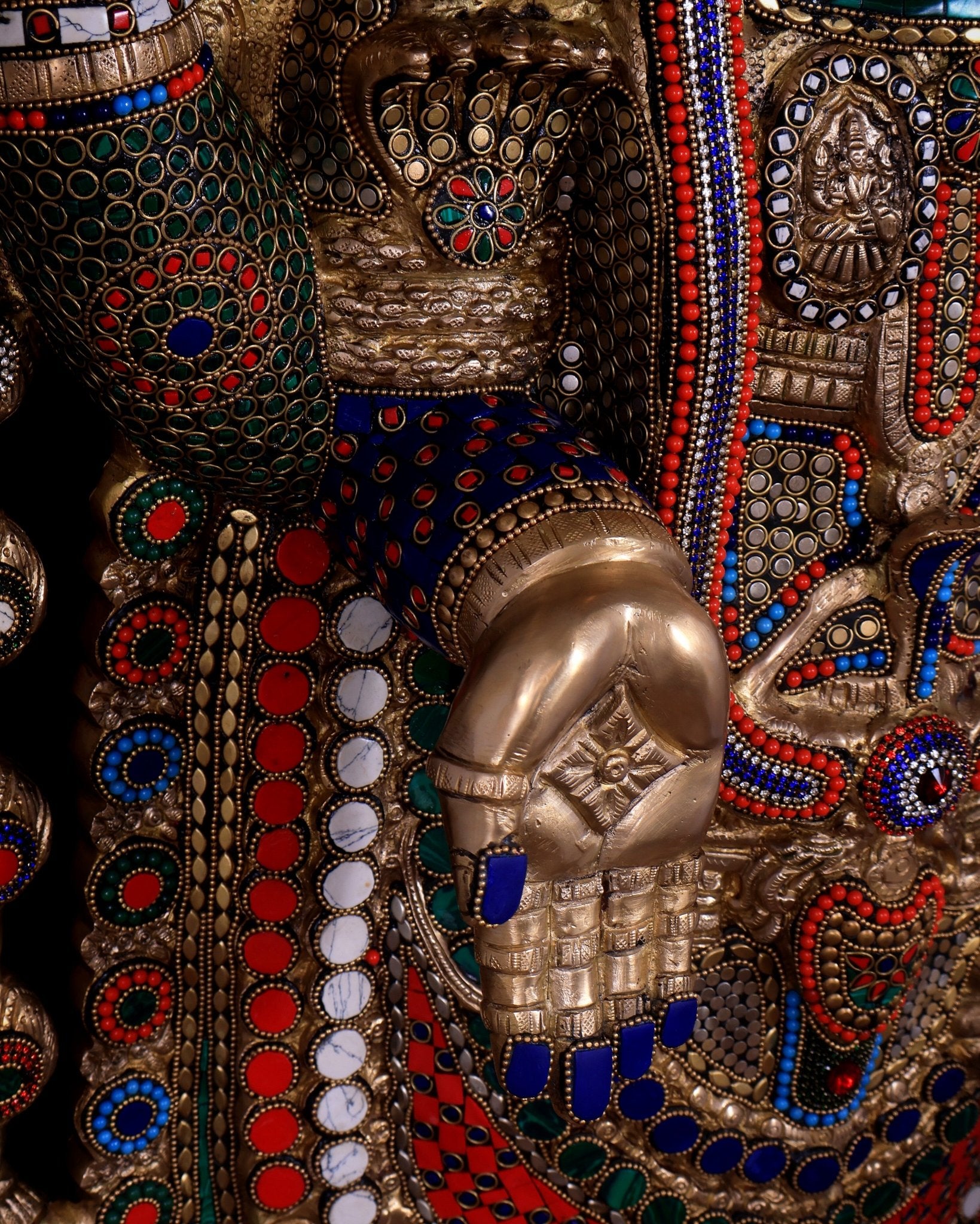 Pure Brass Tirupati Balaji statue | Lord Venkateshwara's Divine Form | 48 inch - Budhshiv.com