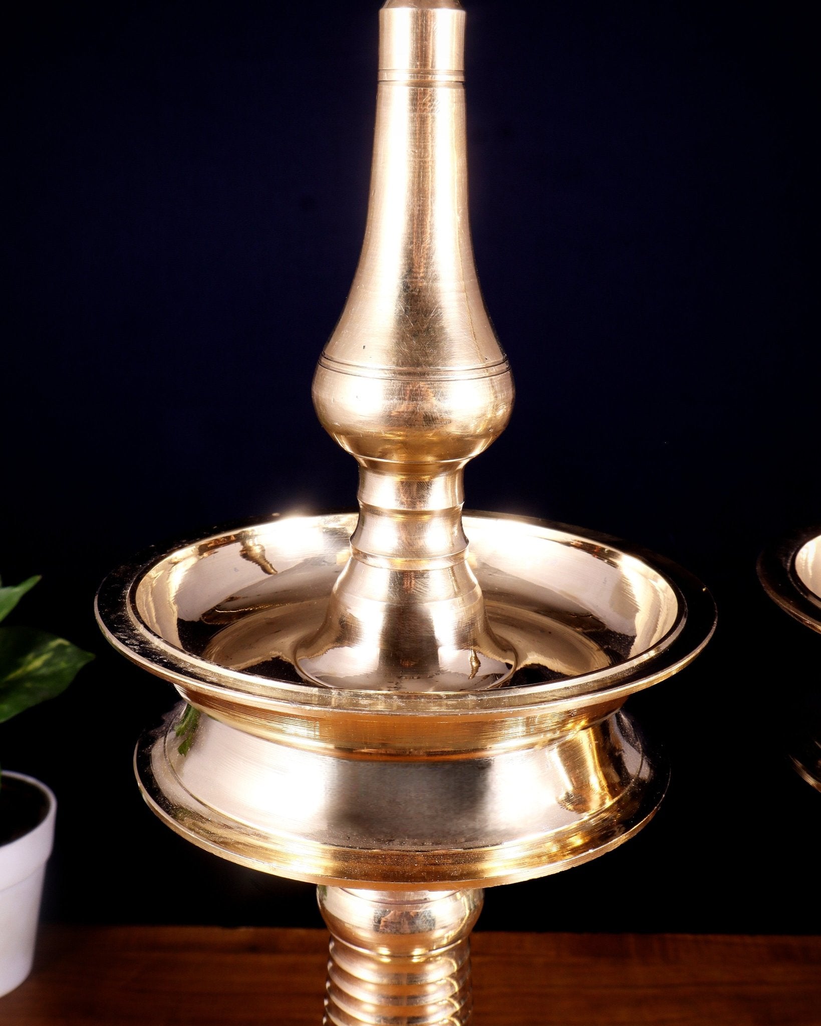Pure Brass Traditional Kerala Lamp Nilavilakku – Pair ( available in different sizes) - Budhshiv.com