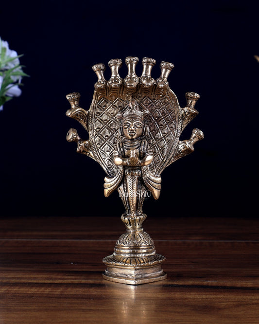 Pure Brass Unique Sheshanag Agarbatti Aarti Diya - Budhshiv.com