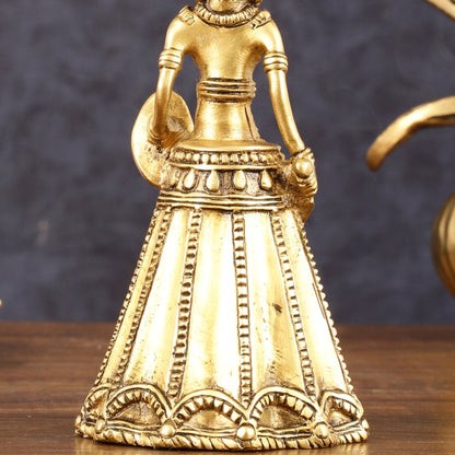 Pure Brass Unique Tribal Bell - 5.5" Height - Budhshiv.com
