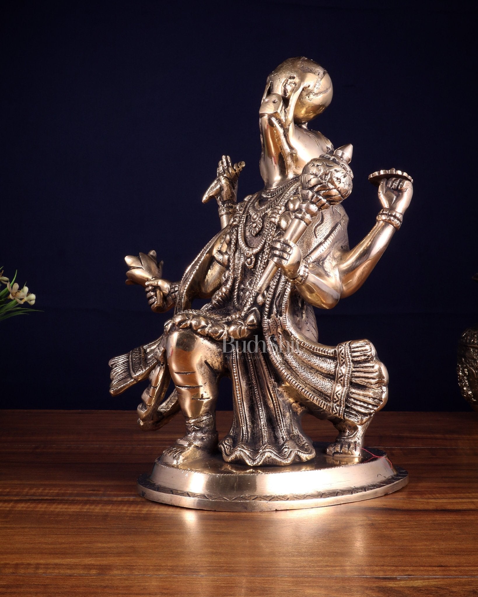 Pure Brass Varaha Avatar of Lord Vishnu | Lifting Earth |13” - Budhshiv.com