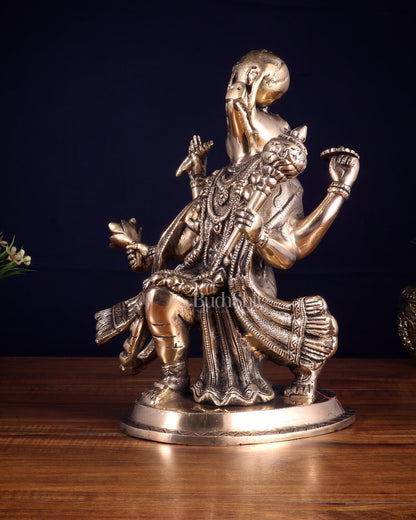 Pure Brass Varaha Avatar of Lord Vishnu | Lifting Earth |13” - Budhshiv.com