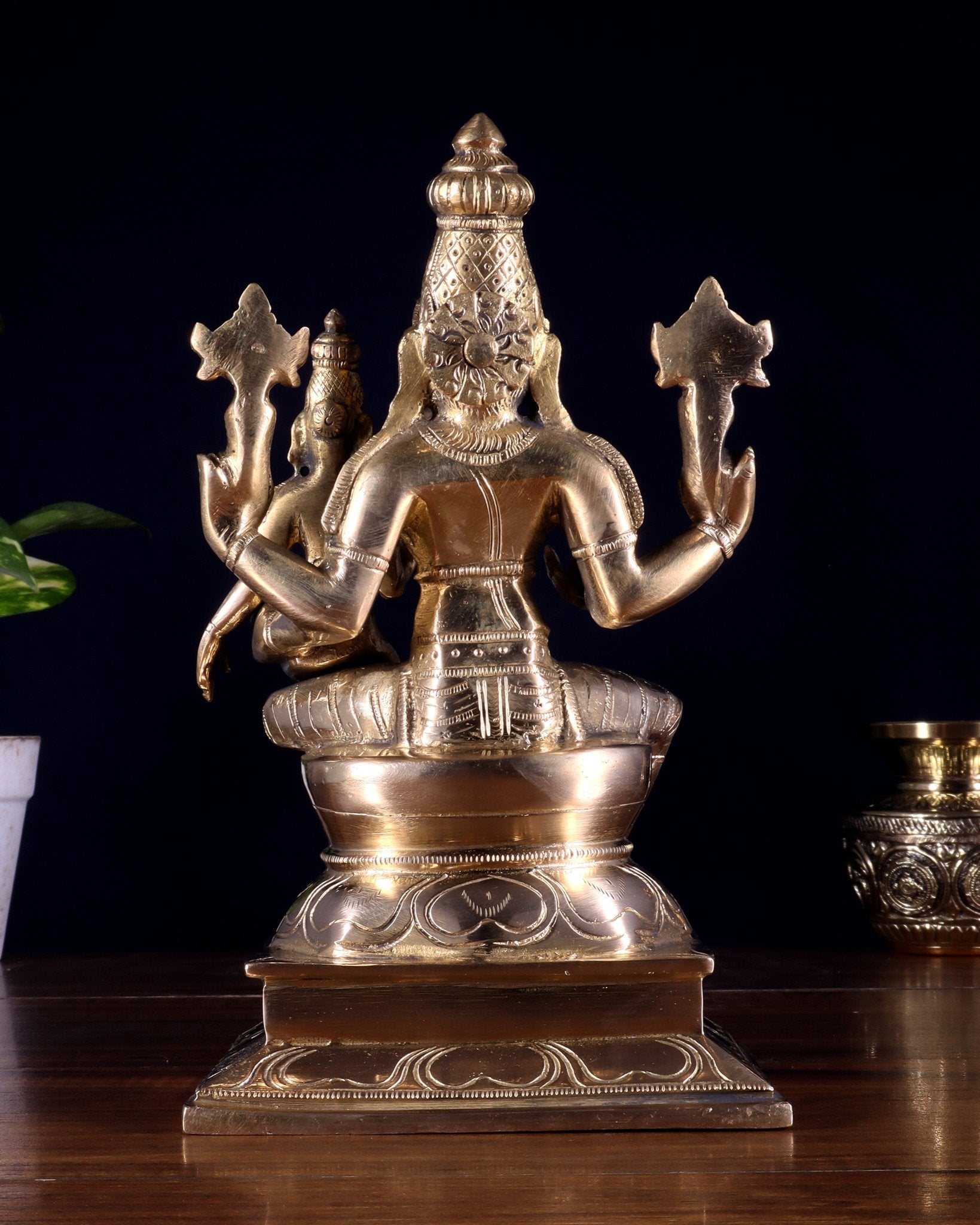 Pure Brass Varaha Lakshmi Statue 9.5" - Budhshiv.com