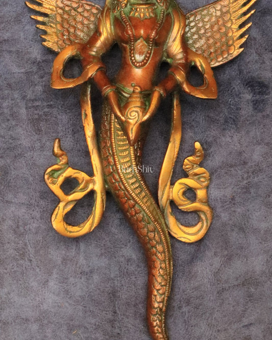 Pure Brass Vintage Naag Kanya Wall Hanging - Budhshiv.com