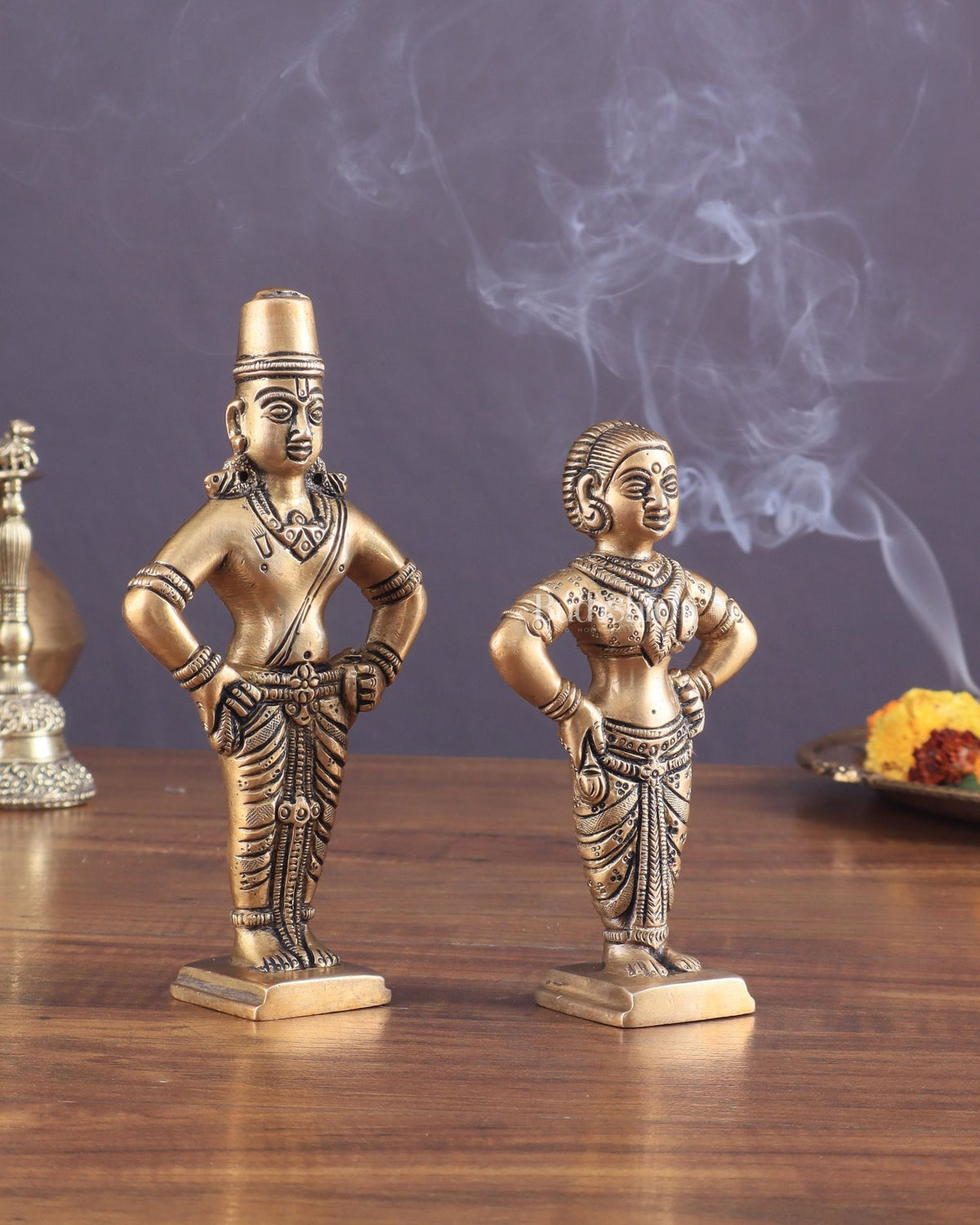Pure Brass Vitthal Rukmini (Pandurangan Ruckhmai) Idol Pair 7 ...