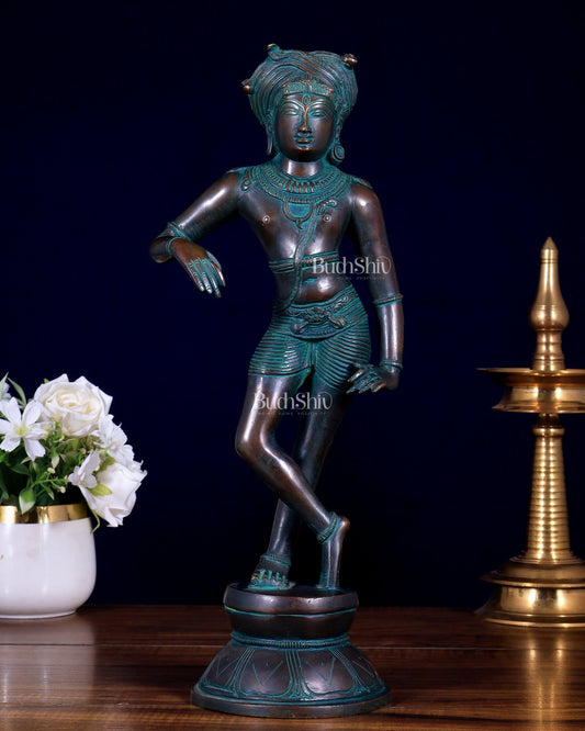 Pure Brass vrishava vahan Shiva Statue 15 inch - Budhshiv.com