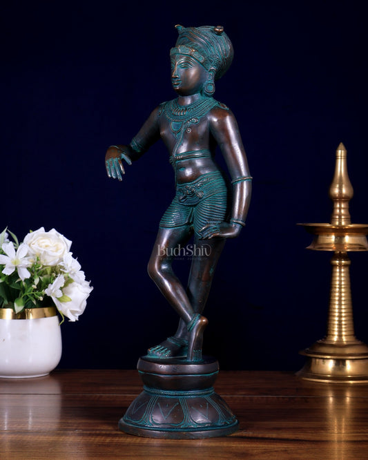 Pure Brass vrishava vahan Shiva Statue 15 inch - Budhshiv.com