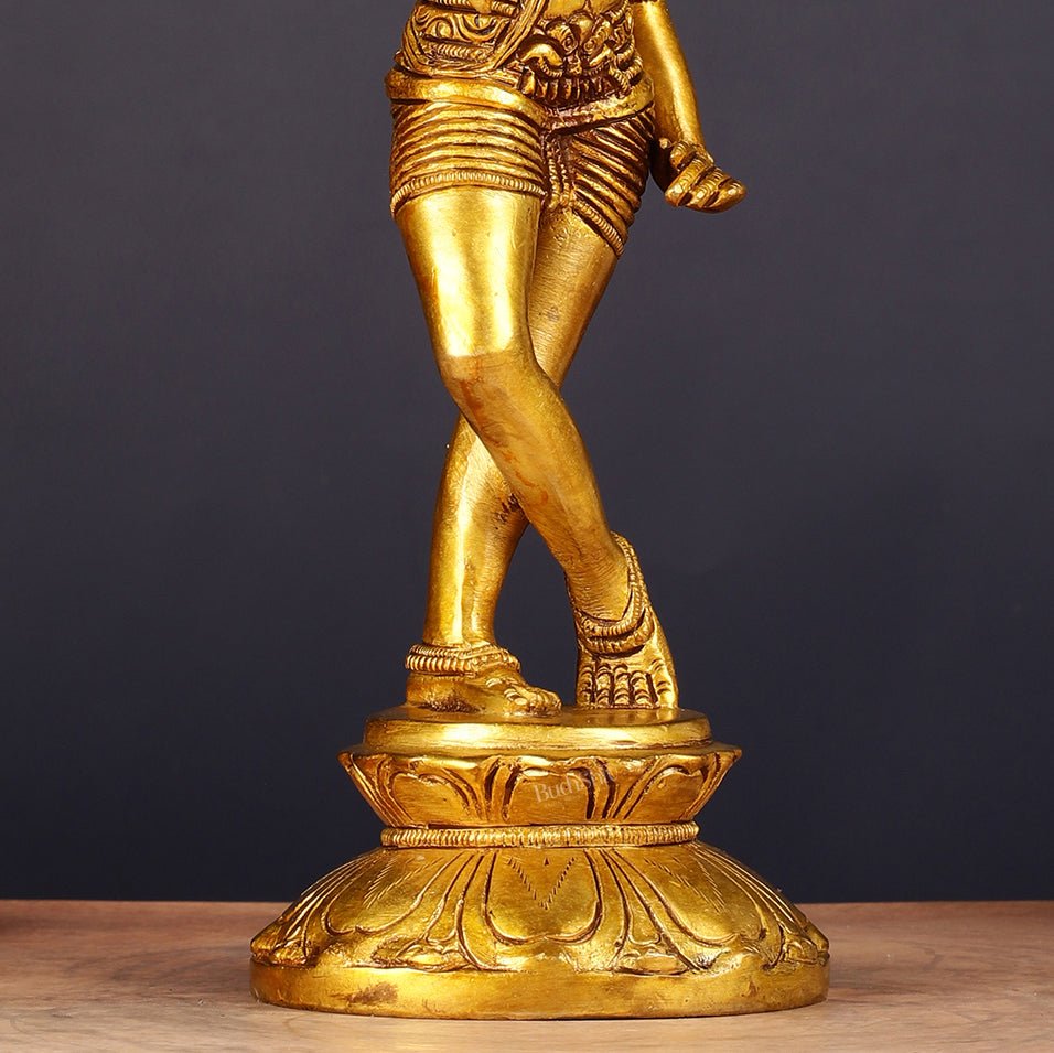 Pure Brass Vrishavahana Lord Shiva Statue 11" - Budhshiv.com