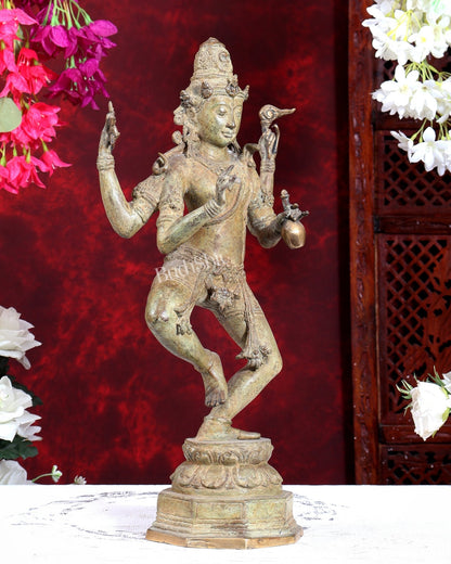 Pure Bronze Dancing Shiva – Balinese Masterpiece 18 inch - Budhshiv.com