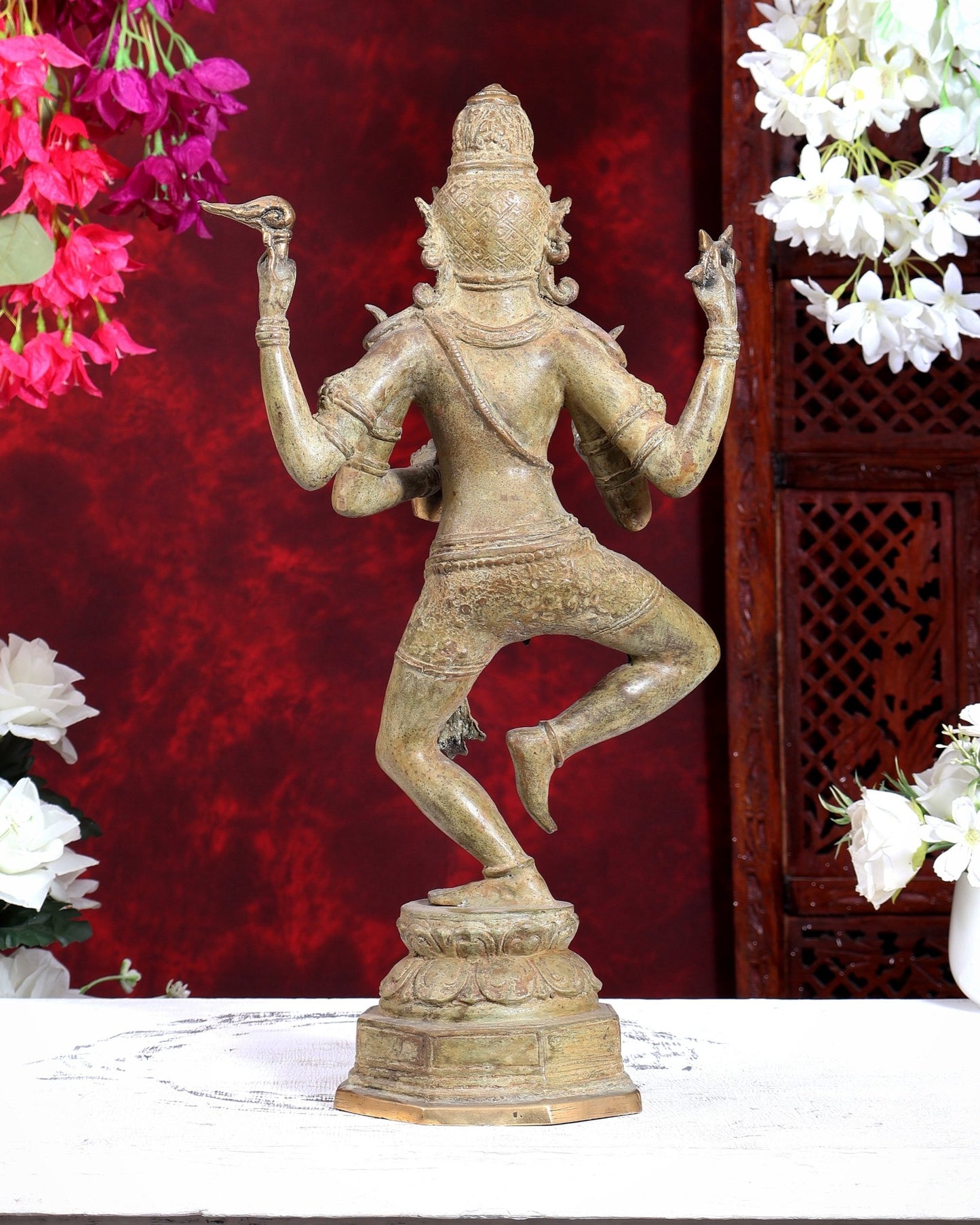 Pure Bronze Dancing Shiva – Balinese Masterpiece 18 inch - Budhshiv.com