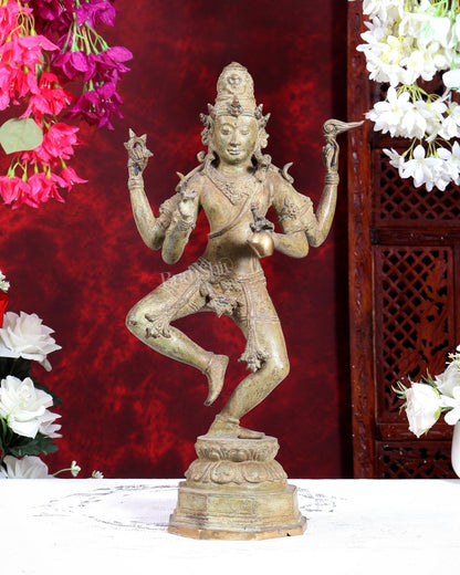 Pure Bronze Dancing Shiva – Balinese Masterpiece 18 inch - Budhshiv.com