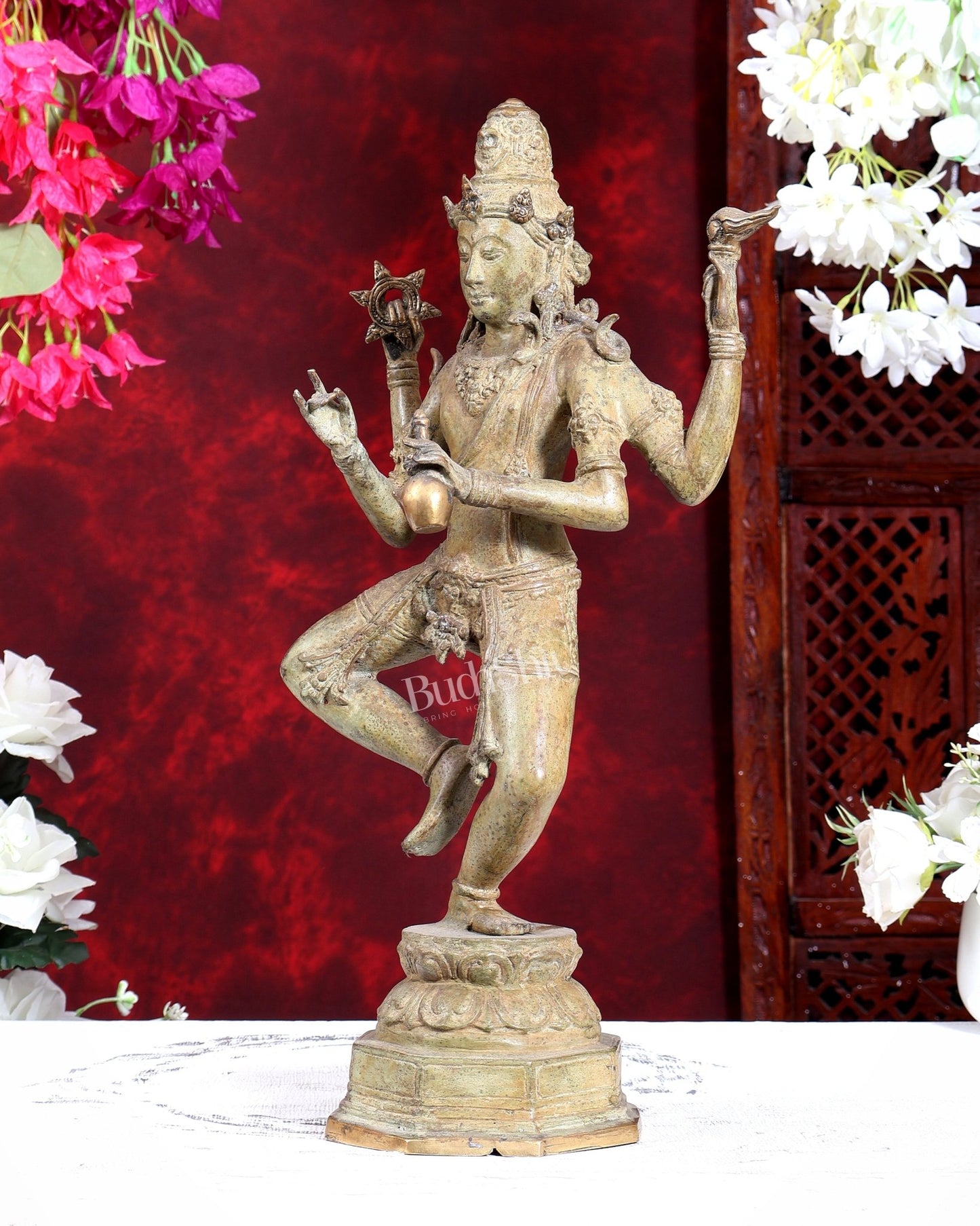 Pure Bronze Dancing Shiva – Balinese Masterpiece 18 inch - Budhshiv.com